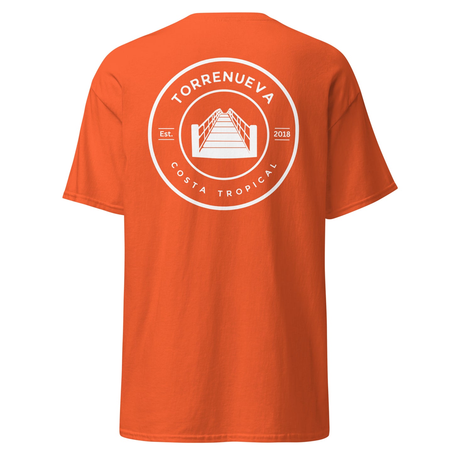 Torrenueva Costa, Est. 2018, Suspension Bridge Crest &amp; Back || Klassisches T-Shirt