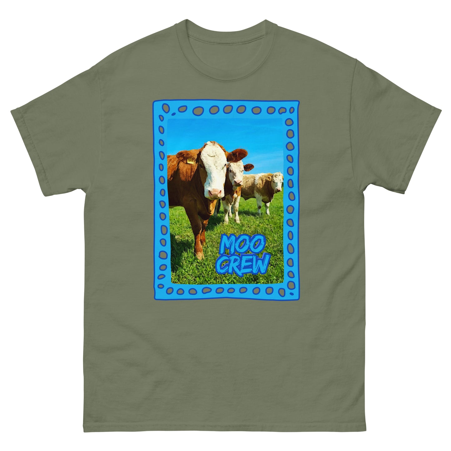 MOO CREW Blue || Unisex classic tee