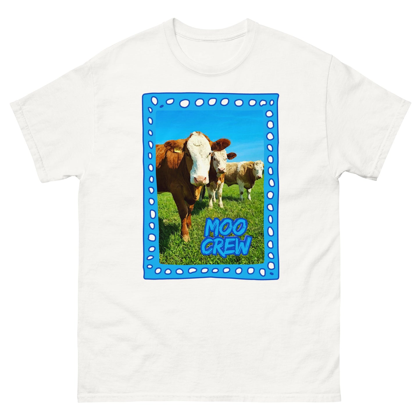 MOO CREW Blue || Unisex classic tee